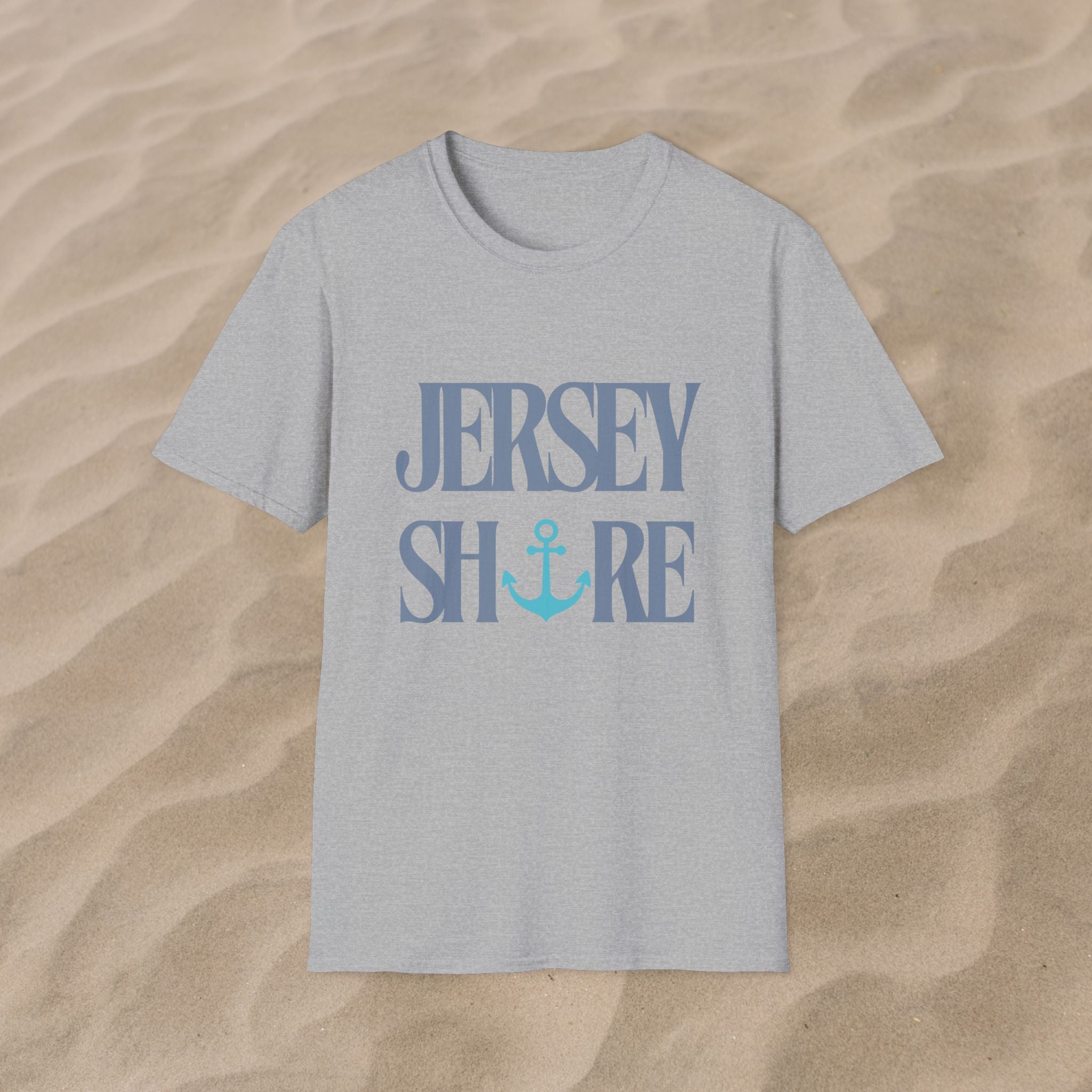 Jersey Shore Unisex Softstyle T-Shirt - Comfortable Summer Fashion for Beach Lovers