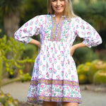 Dolma - Zadie Block Printed Mini Dress