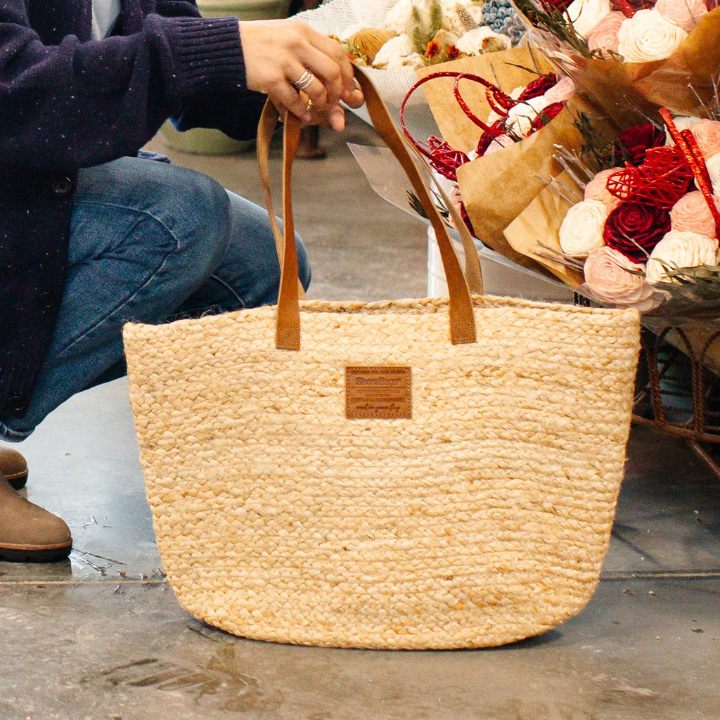 ShoreBags - Jute Seagrass Island Beach Tote