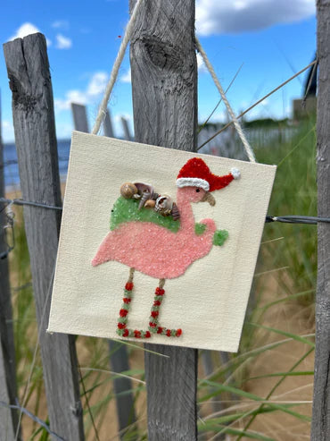 Santa Flamingo with Sack