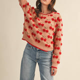 &MERCI - FUZZY CHERRY SWEATER MSW11122