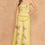 Strut & Bolt - Embroidered Floral Lace Detail Top Skirt Set