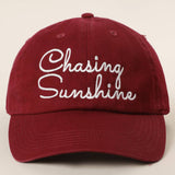 Fashion City - Chasing Sunshine Embroidered Baseball Cap