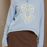 Rosa Clothing - Oceanic Lobster & Crab Jacquard knit sweater pullover