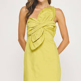 Strut & Bolt - Knotted Flower Bow Mini Dress