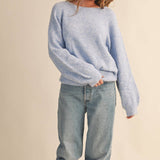 &MERCI - FLORAL KNIT PUFF SLEEVE SWEATER MSW10912