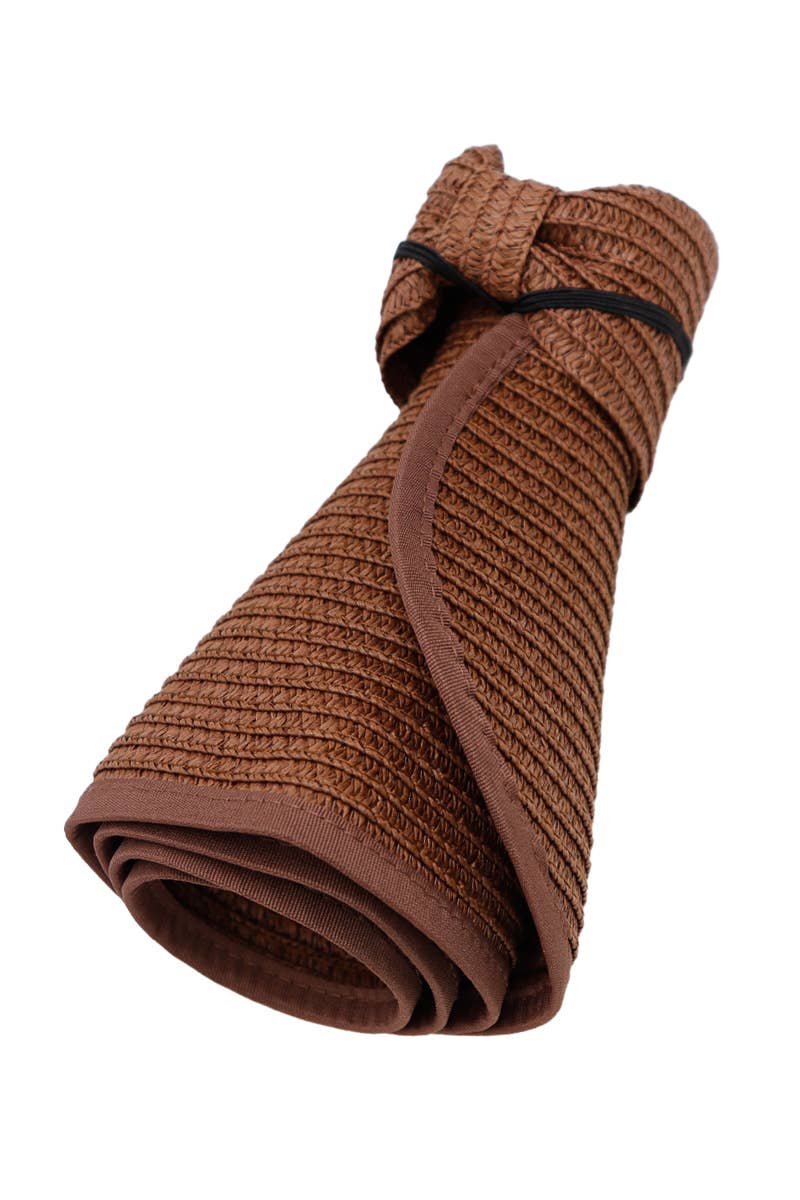 Pack and Go Paper Straw Wide Roll-Up Sun Hat