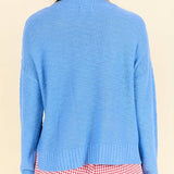 Rosa Clothing - Slouchy Stars & Stripes Knitted Pullover Sweater