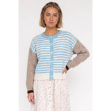 Twentifourth - TF26-0390 - Stripe colorblock cardigan