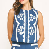 Strut & Bolt - Contrast Embroidery Vest Top
