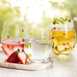 Abbott - Stemless Wine Glass with Cherries-4.5"H(18oz)