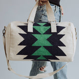Panache Apparel Co. - Cream, Navy & Green Aztec Duffel