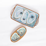 Kim Hovell Art - Wooden Serving Tray (Rectangle) - Coastal Oysters