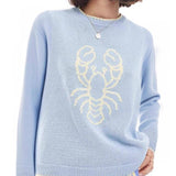 Rosa Clothing - Oceanic Lobster & Crab Jacquard knit sweater pullover