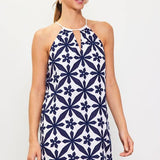 SKIES ARE BLUE - Embroidered Halter Mini Dress