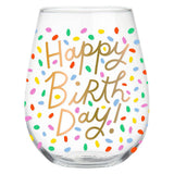 soiree-sisters - Birthday Stemless Wine Glass 22oz | Happy Birth Day