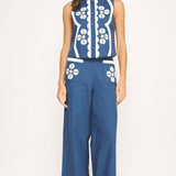 Strut & Bolt - Contrast Embroidery Vest Top
