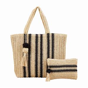 Straw tote and case set