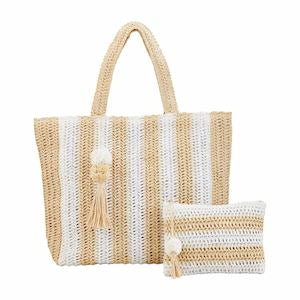 Straw tote and case set