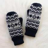 Panache Apparel Co. - Dk. Navy & White Patterned Mittens