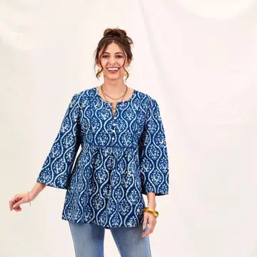 Sara Indigo Bohemian Tunic