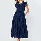 Current Air - Eyelet Embroidered Maxi Dress