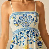 Rosa Clothing - Cascais Bohemia Tropical palm strappy sundress