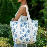 Anju Jewelry - Handcrafted Canvas Bag with Block-Printed Sea Turtles