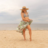 Boho-Eclectica - Women's Green Florals - 100% Cotton Sarong