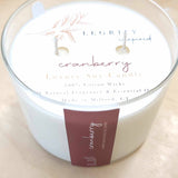 Legrify Inspired Luxury Candles & Home Fragrance - Cranberry Classic Glass 2 Wick Soy Candle