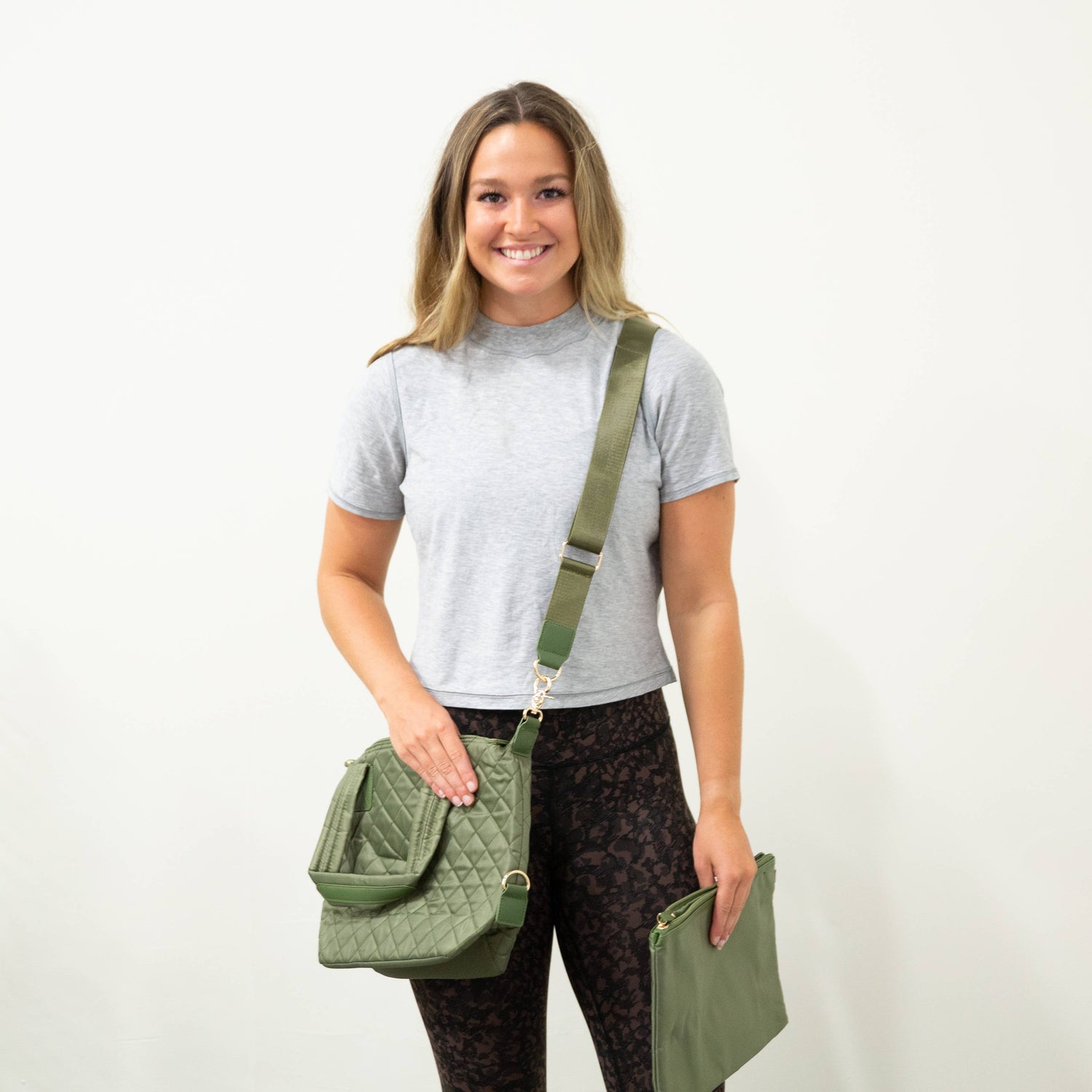 Quilted Crossbody- olive