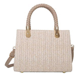 Raffia Braided Handle Crossbody Bag