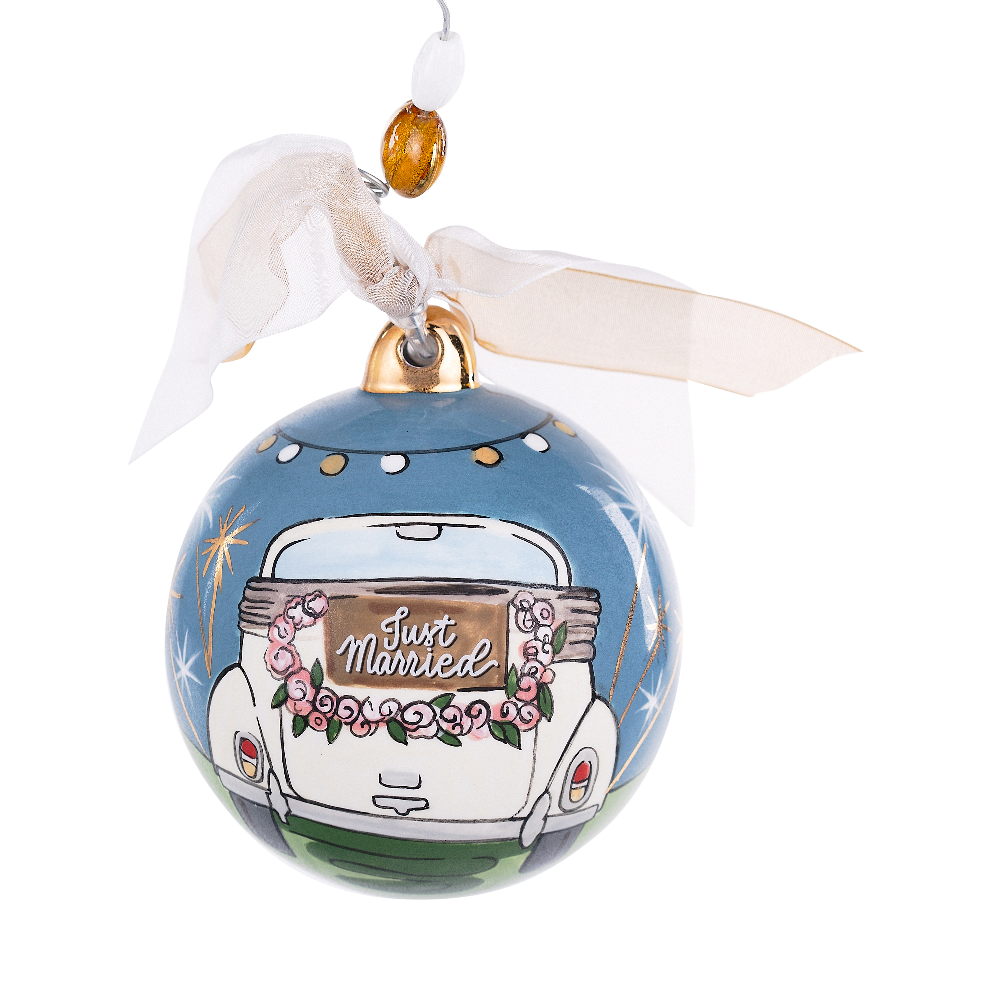 Glory Haus - Just Married Sparklers Ornament