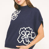 Strut & Bolt - Floral Embroidered Knit Top