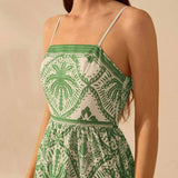 Rosa Clothing - Cascais Bohemia Tropical palm strappy sundress