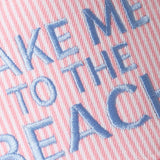 Fashion City - TAKE ME TO THE BEACH Embroidered Seersucker Trucker Hat