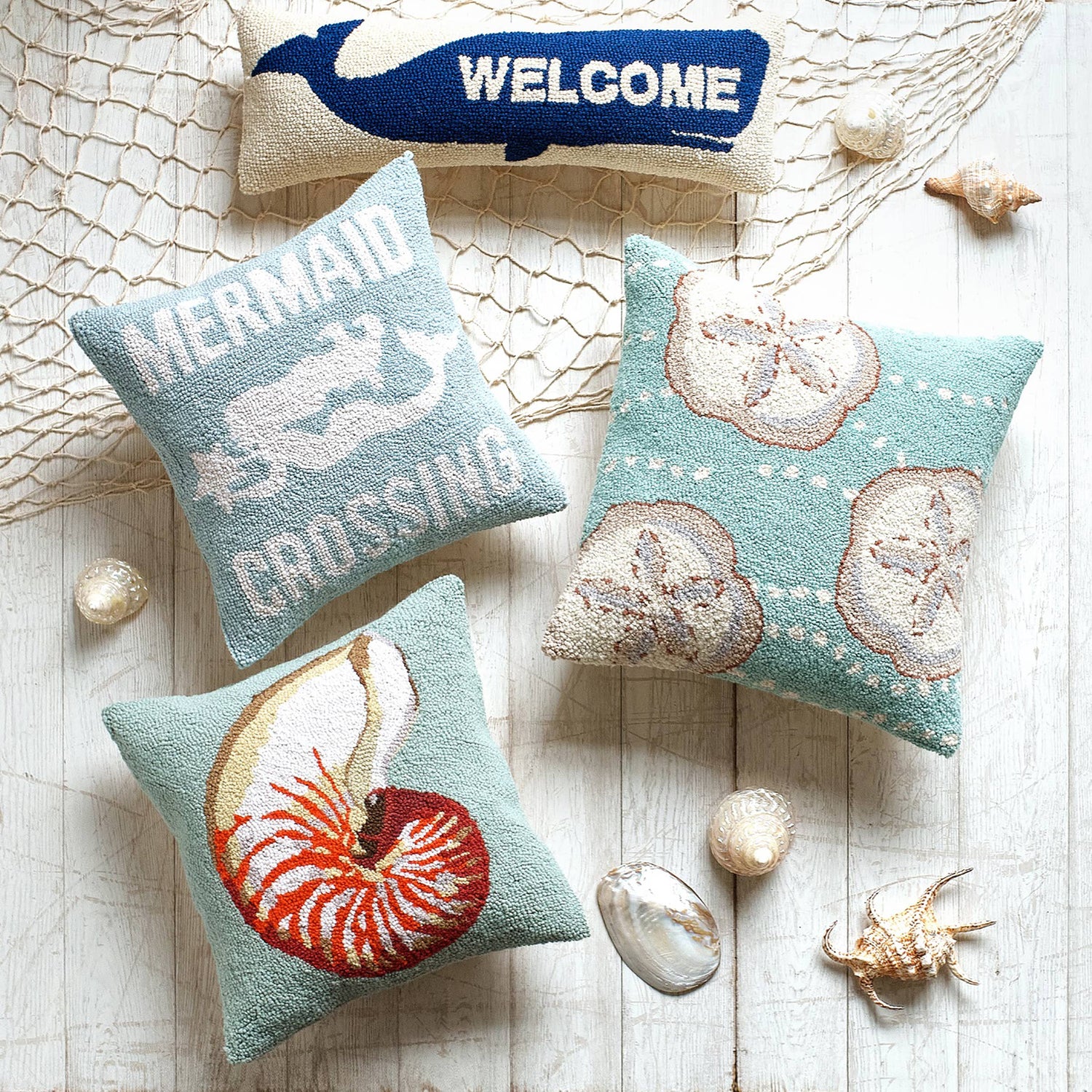 Peking Handicraft - Mermaid Crossing Hook Pillow