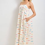 Baevely by Wellmade USA - FISH PRINT SLEEVELESS MIDI DRESS
