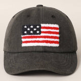 Fashion City - American Flag Chenille Patch Baseball Cap