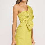Strut & Bolt - Knotted Flower Bow Mini Dress
