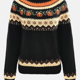 Rosa Clothing - Western Vintage Halloween Pumpkin Sweater