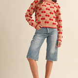 &MERCI - FUZZY CHERRY SWEATER MSW11122