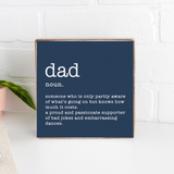 Rustic Marlin - Dad Definition Decorative Wooden Block