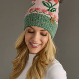 Panache Apparel Co. - Lt. Pink Cherry Pattern Pom Hat