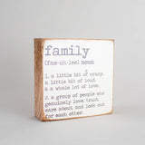 Rustic Marlin - Family Definition Decorative Wooden Block