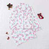 Rosa Clothing - Cozy & Soft Christmas Theme Print Long Pajama Set