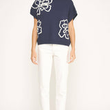 Strut & Bolt - Floral Embroidered Knit Top