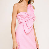 Strut & Bolt - Knotted Flower Bow Mini Dress