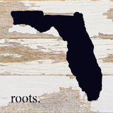 - STATE ROOTS SIGN / 6"x6" Reclaimed Wood Sign