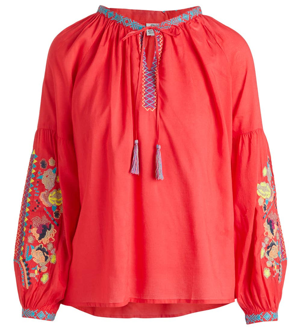 Adriana Floral Needlepoint Embroidered Top